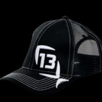 13 FISHING CAP BLACK MESH
