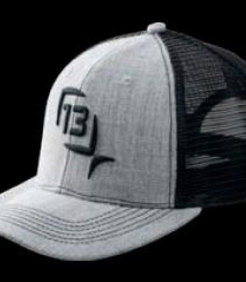 13 FISHING CAP HEATHER GREY MESH